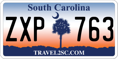 SC license plate ZXP763