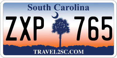 SC license plate ZXP765