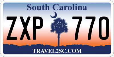 SC license plate ZXP770