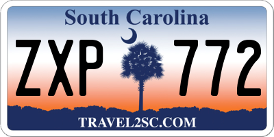 SC license plate ZXP772