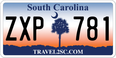SC license plate ZXP781