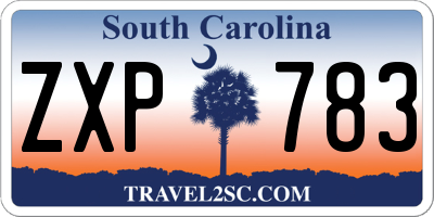 SC license plate ZXP783