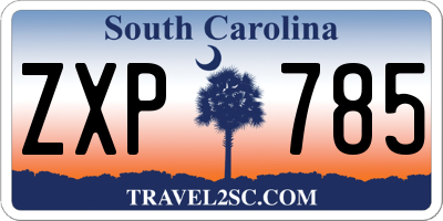 SC license plate ZXP785
