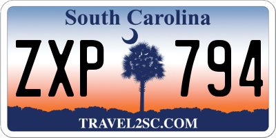 SC license plate ZXP794