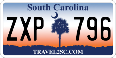 SC license plate ZXP796