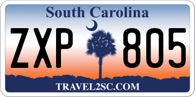 SC license plate ZXP805