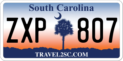 SC license plate ZXP807