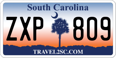 SC license plate ZXP809