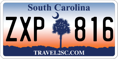 SC license plate ZXP816