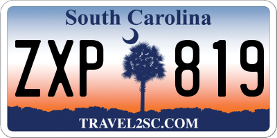 SC license plate ZXP819