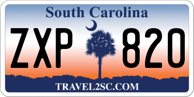 SC license plate ZXP820