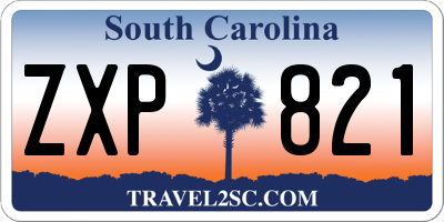 SC license plate ZXP821