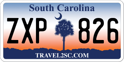 SC license plate ZXP826