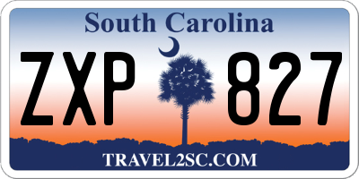 SC license plate ZXP827