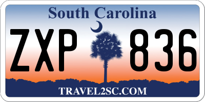 SC license plate ZXP836