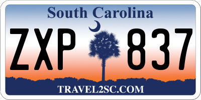 SC license plate ZXP837