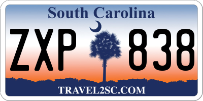 SC license plate ZXP838