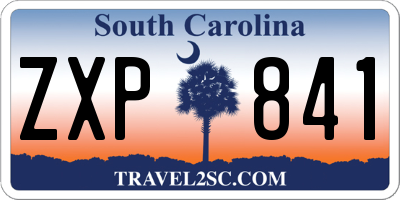 SC license plate ZXP841