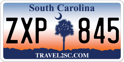 SC license plate ZXP845