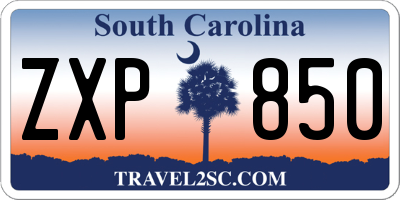 SC license plate ZXP850