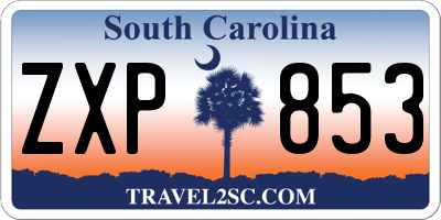 SC license plate ZXP853