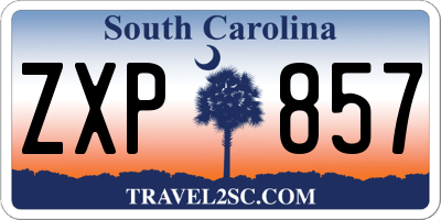 SC license plate ZXP857