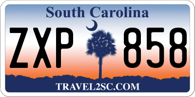 SC license plate ZXP858