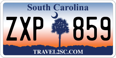 SC license plate ZXP859