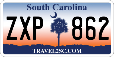 SC license plate ZXP862