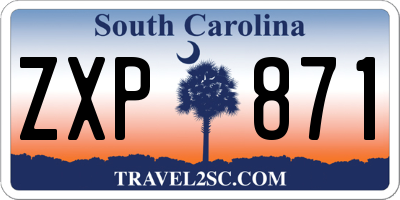 SC license plate ZXP871