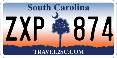 SC license plate ZXP874