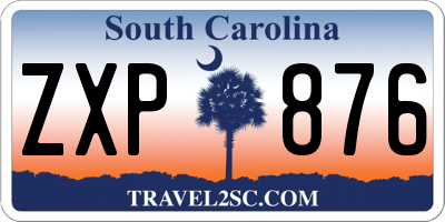 SC license plate ZXP876