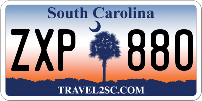 SC license plate ZXP880