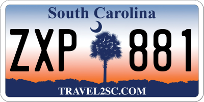 SC license plate ZXP881