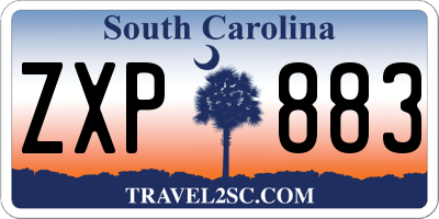 SC license plate ZXP883