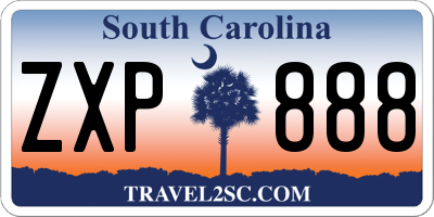 SC license plate ZXP888