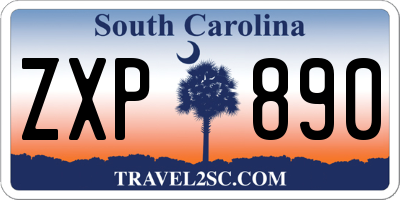 SC license plate ZXP890