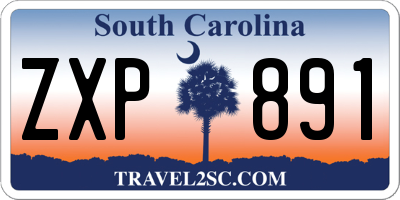 SC license plate ZXP891