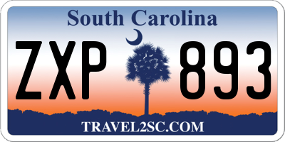 SC license plate ZXP893