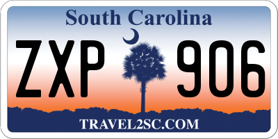 SC license plate ZXP906
