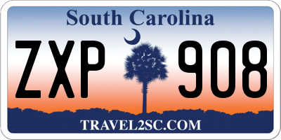 SC license plate ZXP908