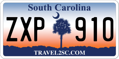 SC license plate ZXP910