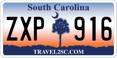 SC license plate ZXP916