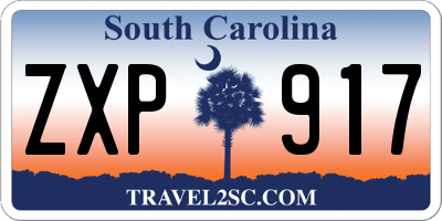 SC license plate ZXP917