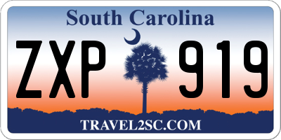 SC license plate ZXP919