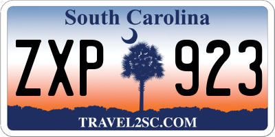 SC license plate ZXP923