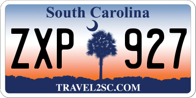 SC license plate ZXP927
