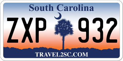 SC license plate ZXP932