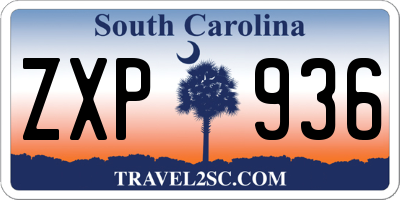 SC license plate ZXP936