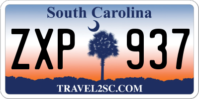 SC license plate ZXP937